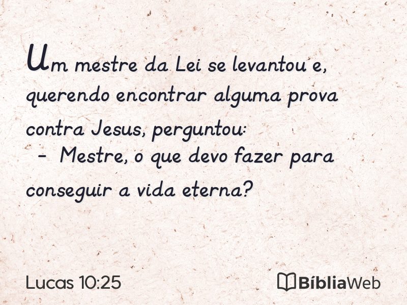 Lucas 10:25 em imagem para compartilhar