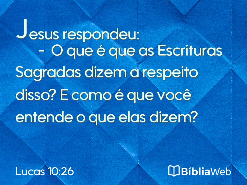Lucas 10:26 em imagem para compartilhar