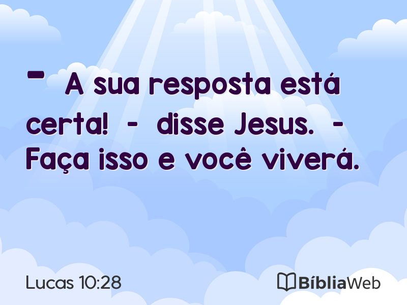Lucas 10:28 em imagem para compartilhar