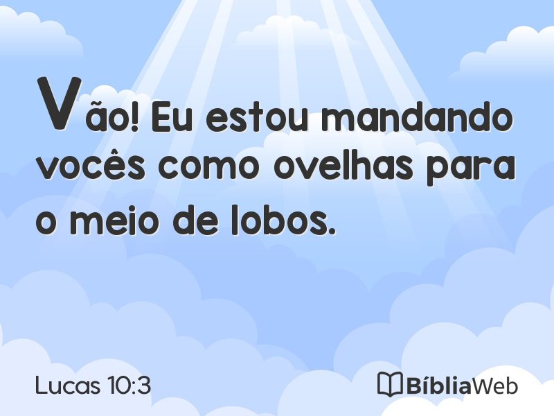 Lucas 10:3 em imagem para compartilhar