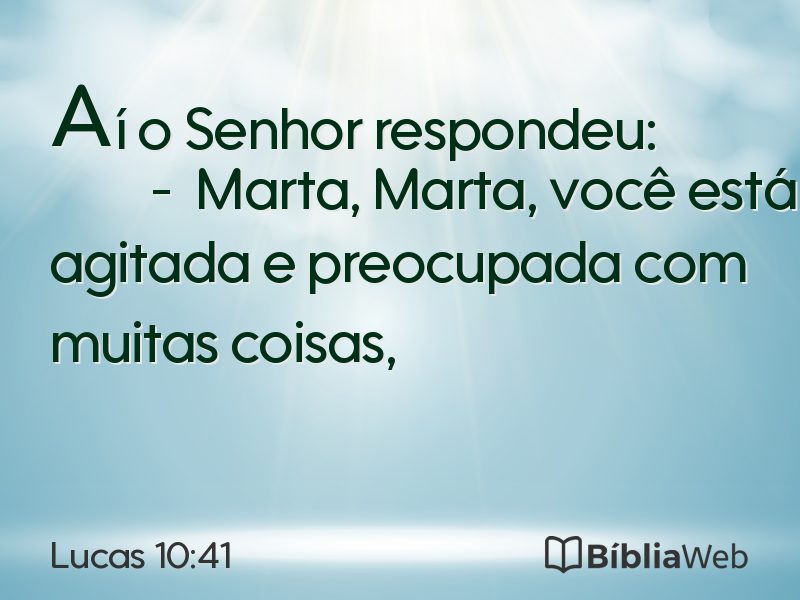 Lucas 10:41 em imagem para compartilhar