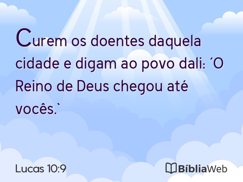 Lucas 10:9 em imagem para compartilhar