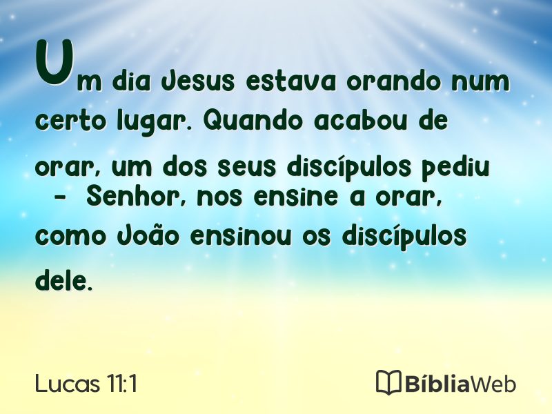 Lucas 11:1 em imagem para compartilhar