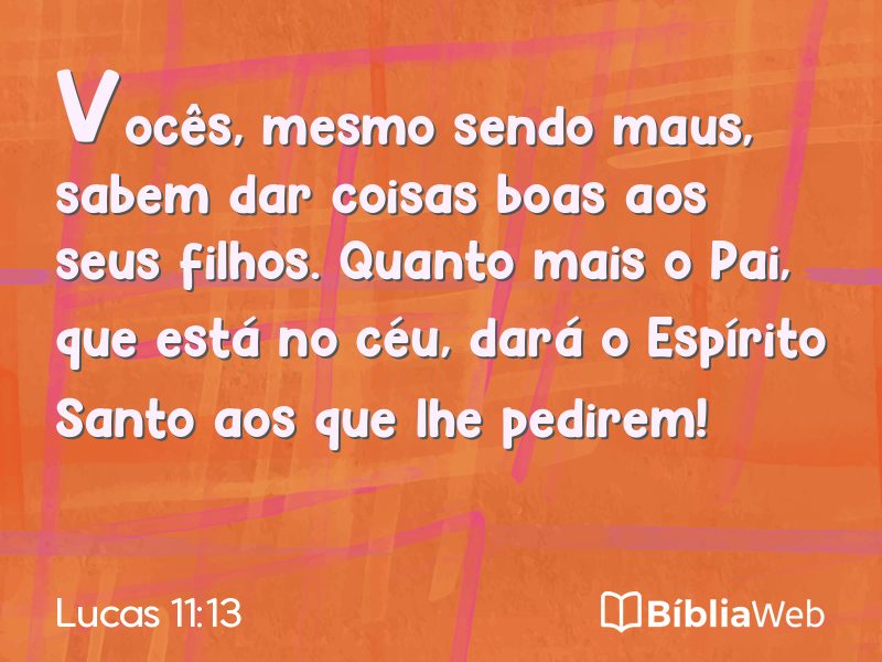 Lucas 11:13 em imagem para compartilhar