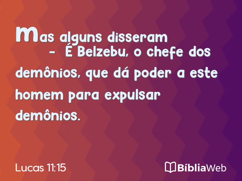 Lucas 11:15 em imagem para compartilhar