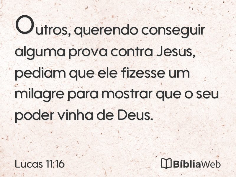 Lucas 11:16 em imagem para compartilhar