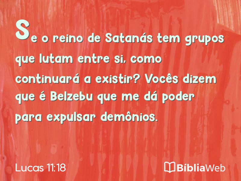 Lucas 11:18 em imagem para compartilhar