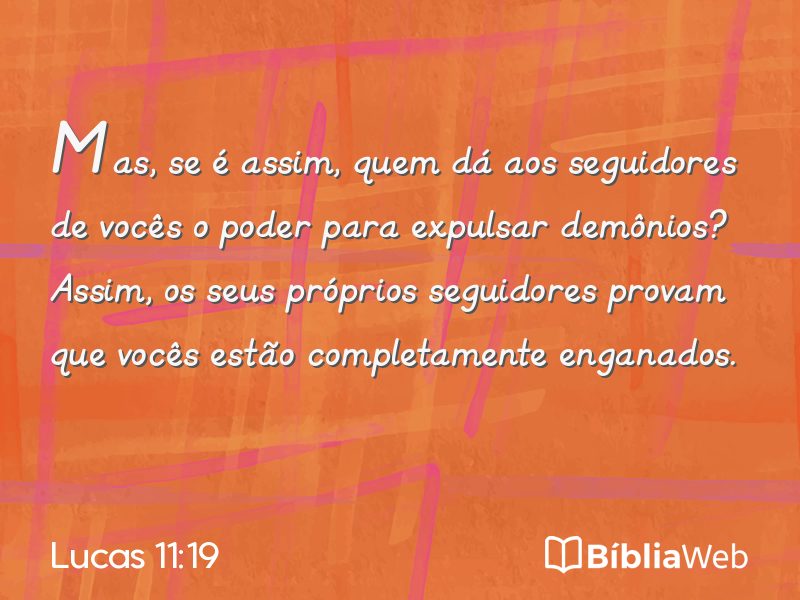 Lucas 11:19 em imagem para compartilhar