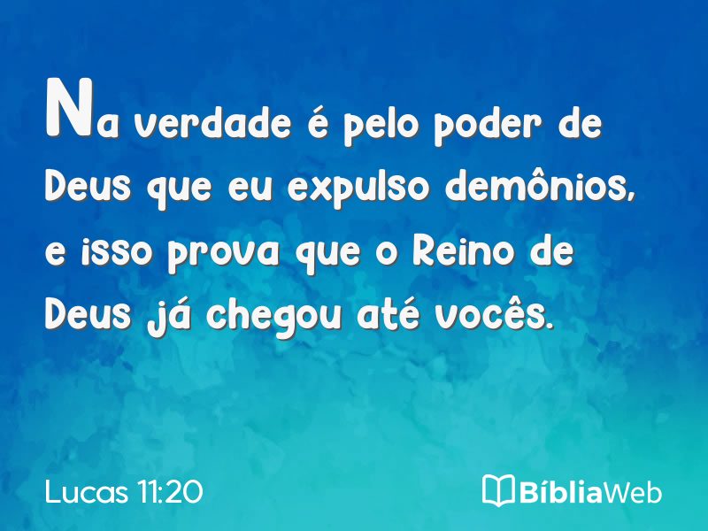 Lucas 11:20 em imagem para compartilhar