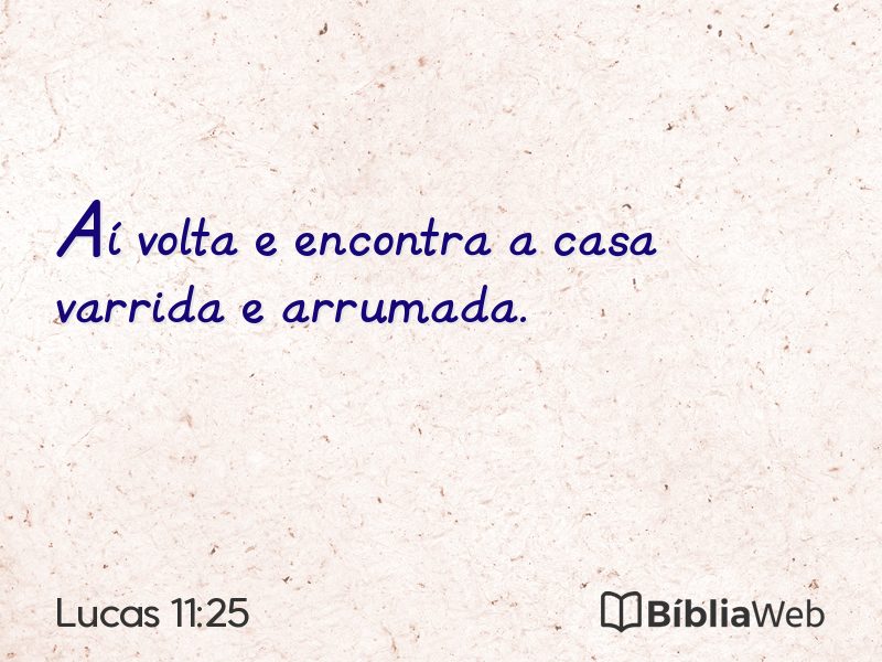 Lucas 11:25 em imagem para compartilhar