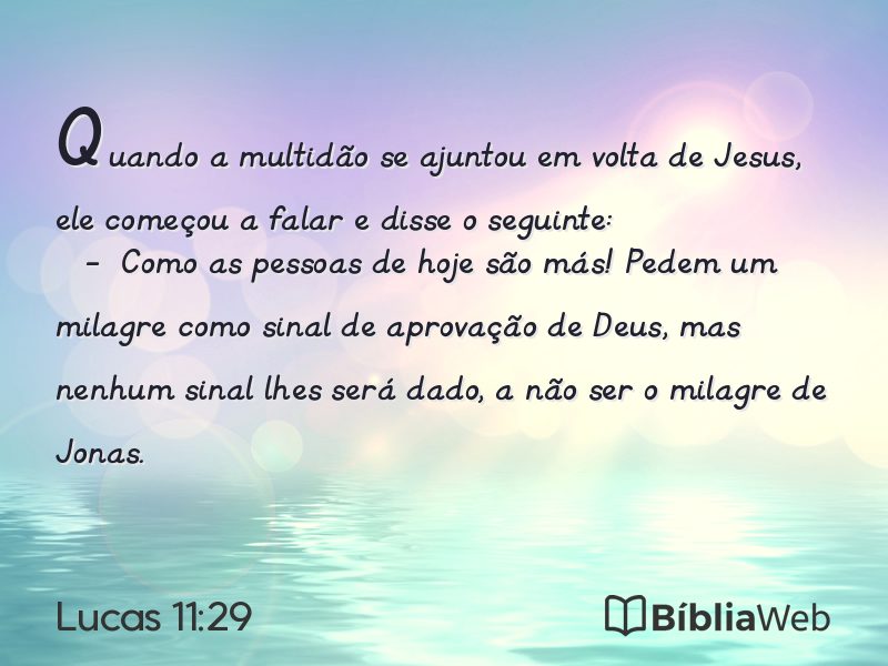 Lucas 11:29 em imagem para compartilhar