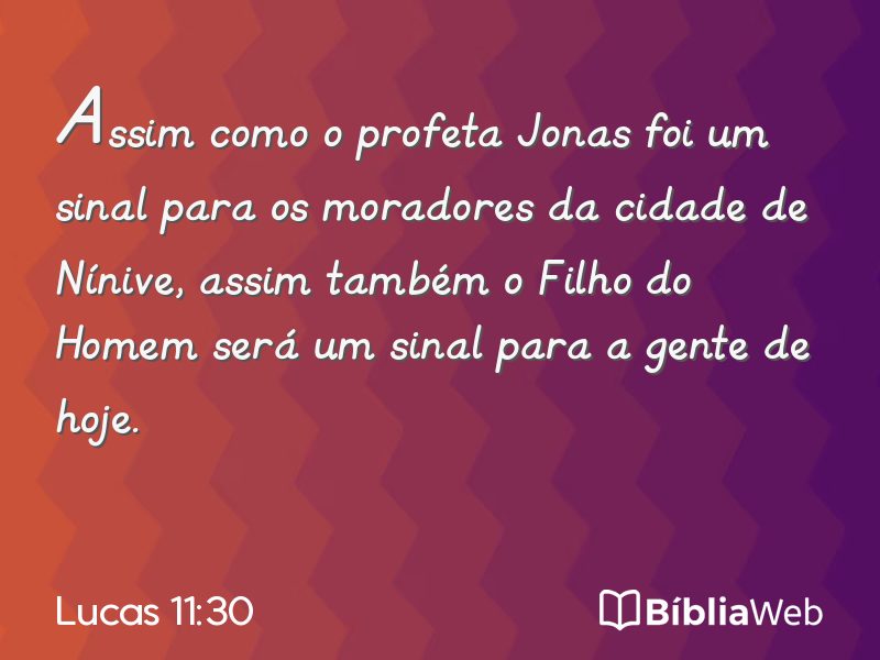 Lucas 11:30 em imagem para compartilhar