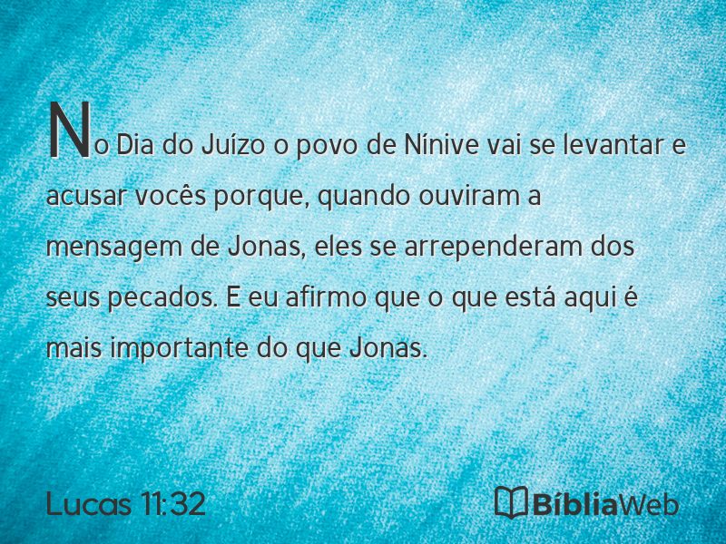 Lucas 11:32 em imagem para compartilhar