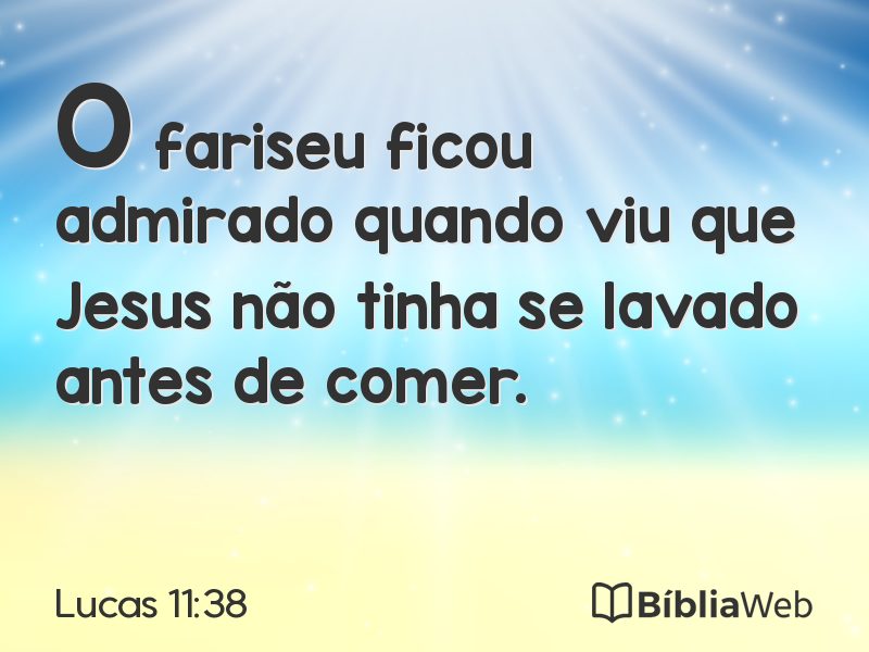 Lucas 11:38 em imagem para compartilhar