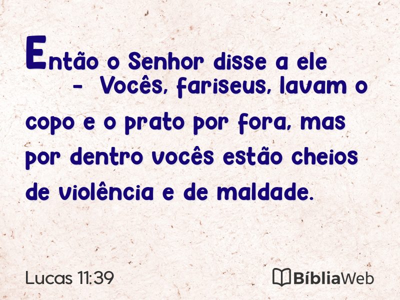Lucas 11:39 em imagem para compartilhar