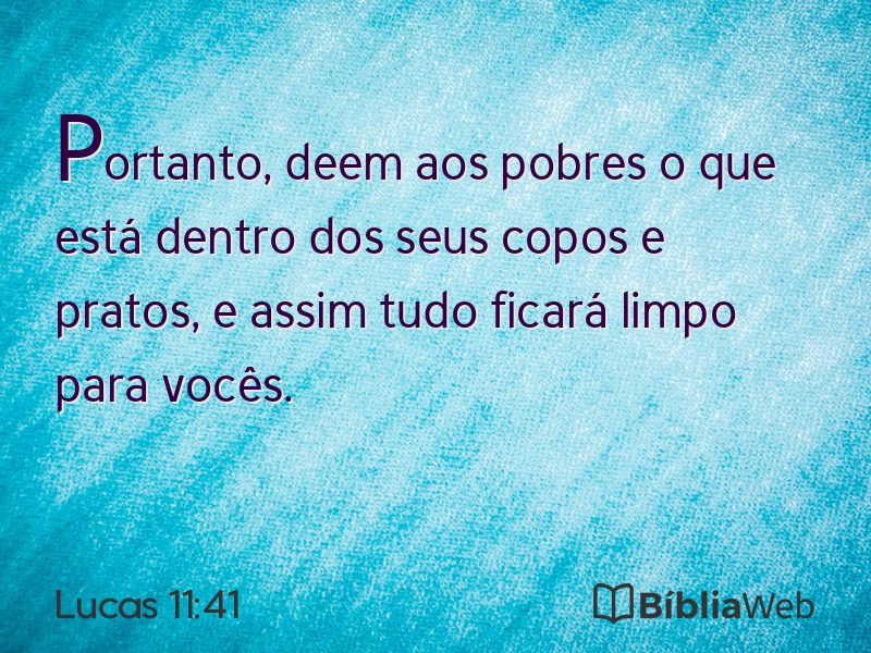 Lucas 11:41 em imagem para compartilhar