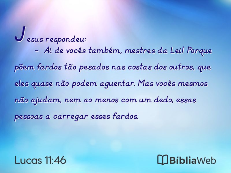 Lucas 11:46 em imagem para compartilhar