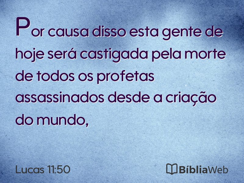 Lucas 11:50 em imagem para compartilhar