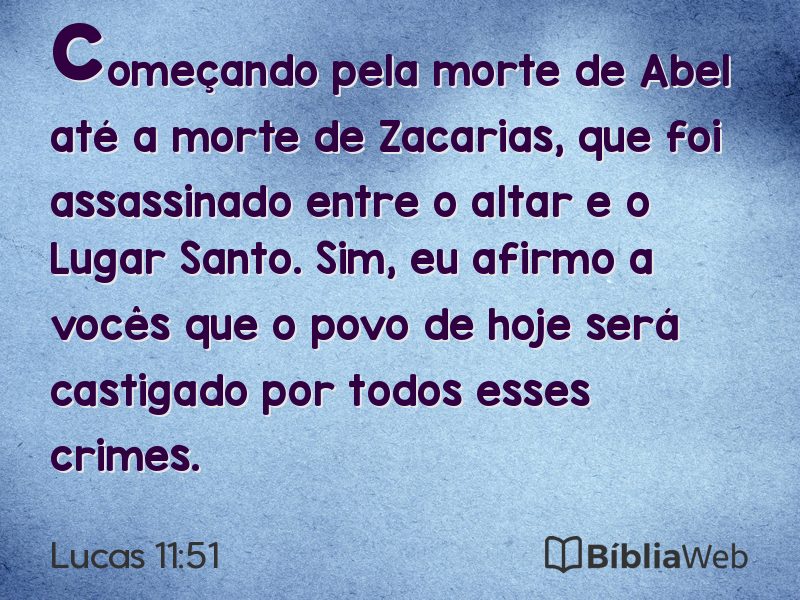 Lucas 11:51 em imagem para compartilhar