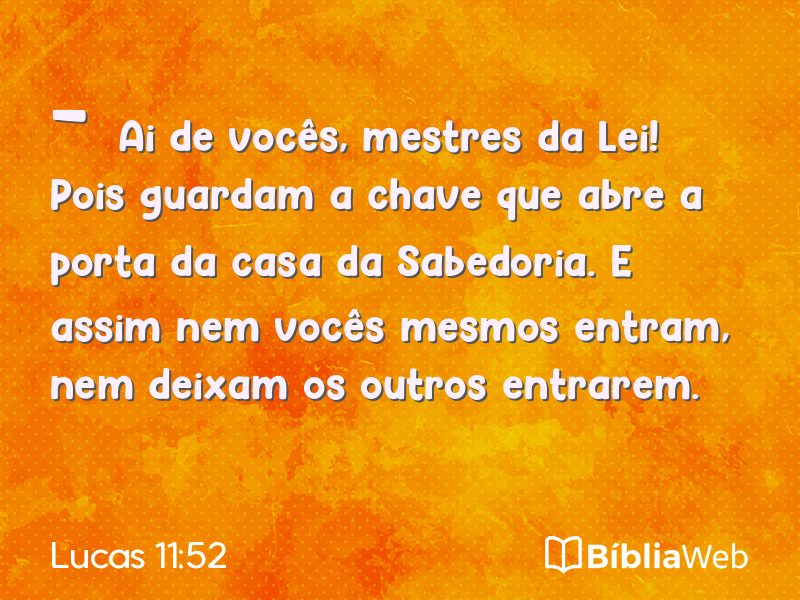 Lucas 11:52 em imagem para compartilhar
