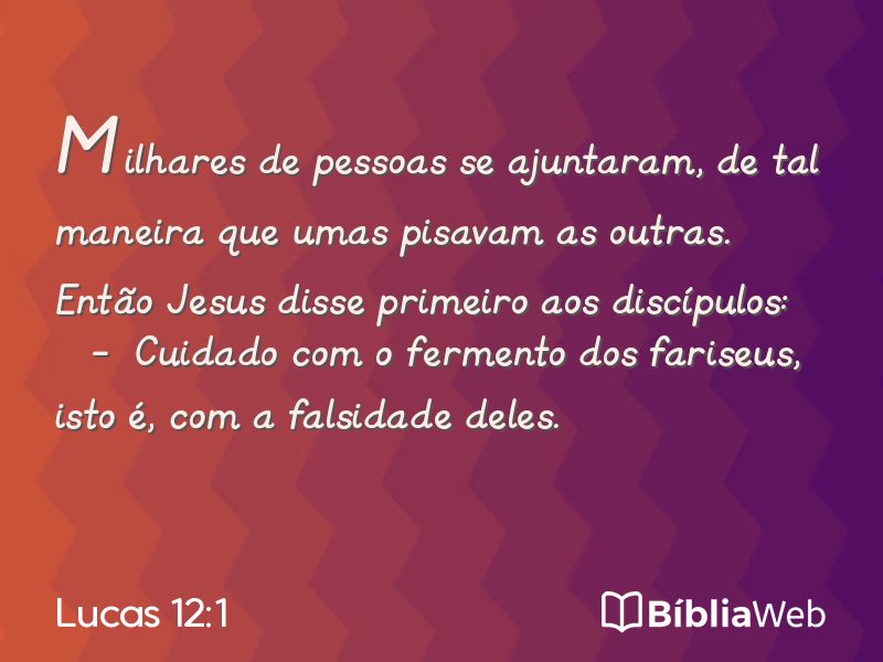 Lucas 12:1 em imagem para compartilhar