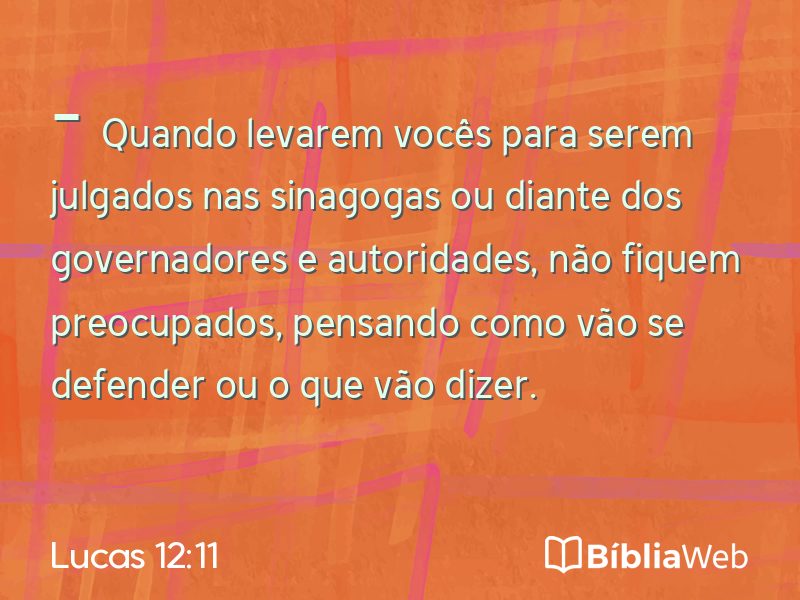 Lucas 12:11 em imagem para compartilhar
