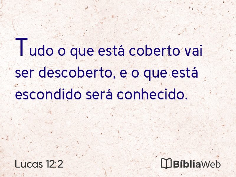 Lucas 12:2 em imagem para compartilhar