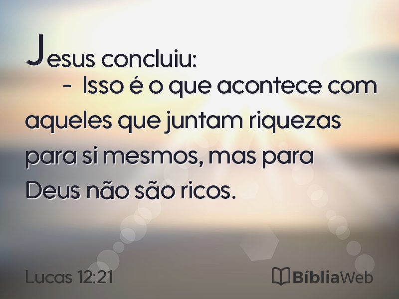 Lucas 12:21 em imagem para compartilhar