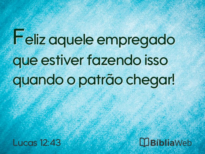 Lucas 12:43 em imagem para compartilhar