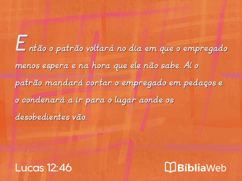 Lucas 12:46 em imagem para compartilhar