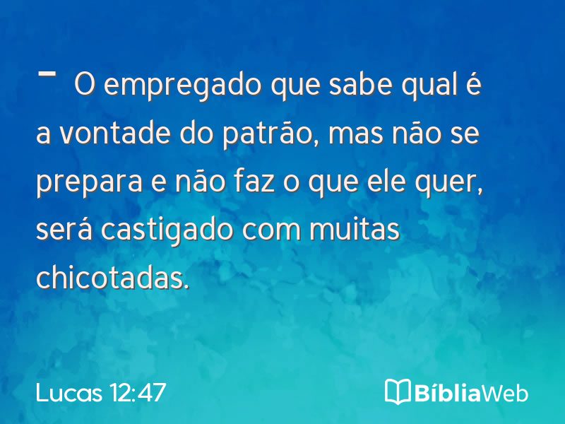 Lucas 12:47 em imagem para compartilhar