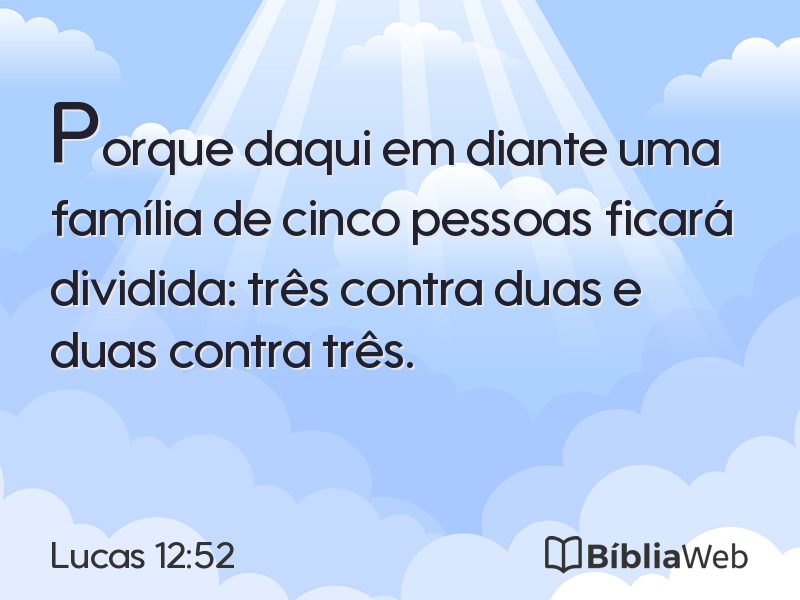 Lucas 12:52 em imagem para compartilhar