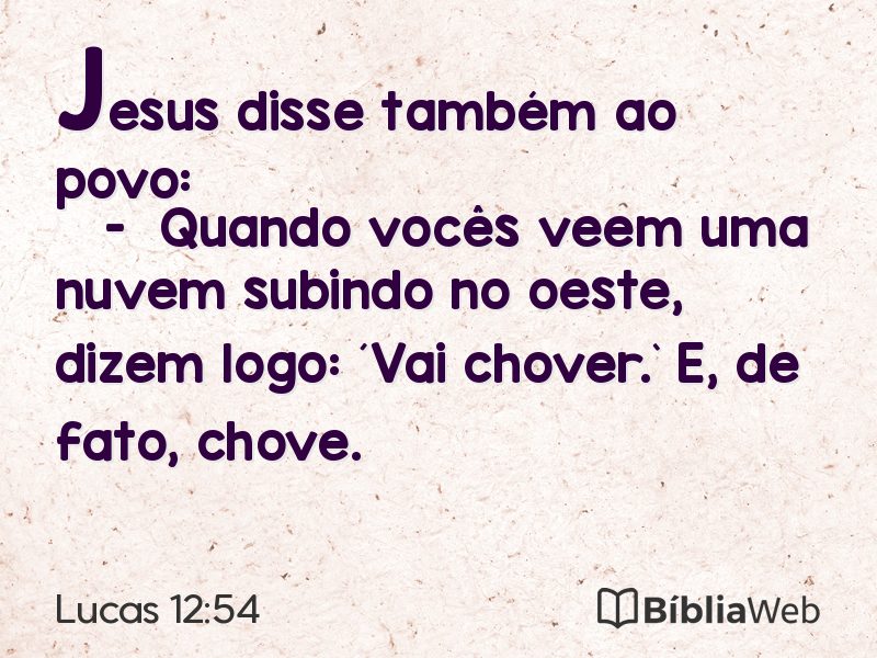Lucas 12:54 em imagem para compartilhar