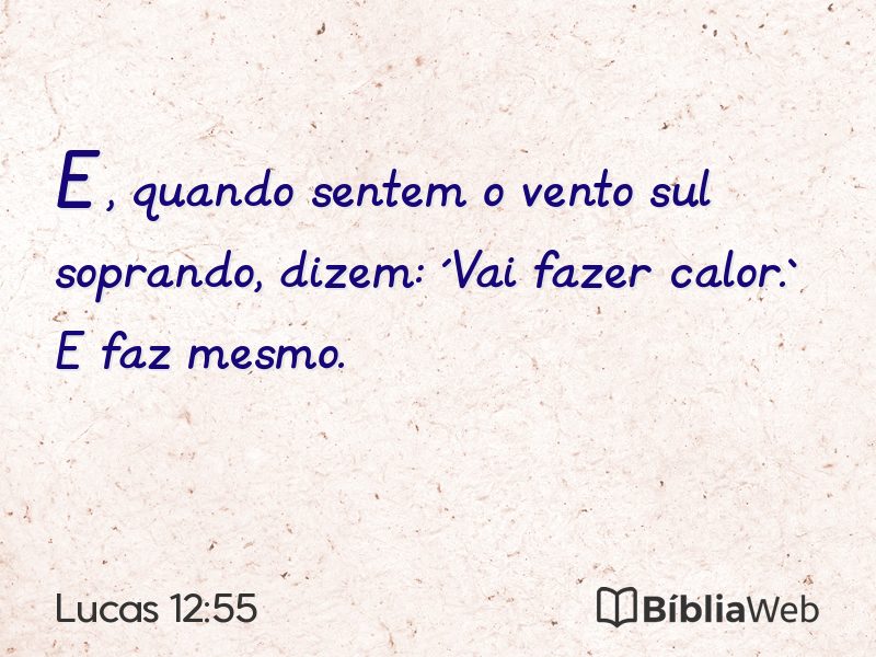 Lucas 12:55 em imagem para compartilhar