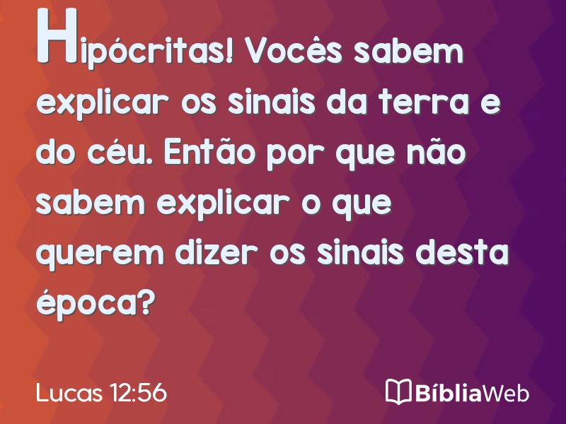 Lucas 12:56 em imagem para compartilhar