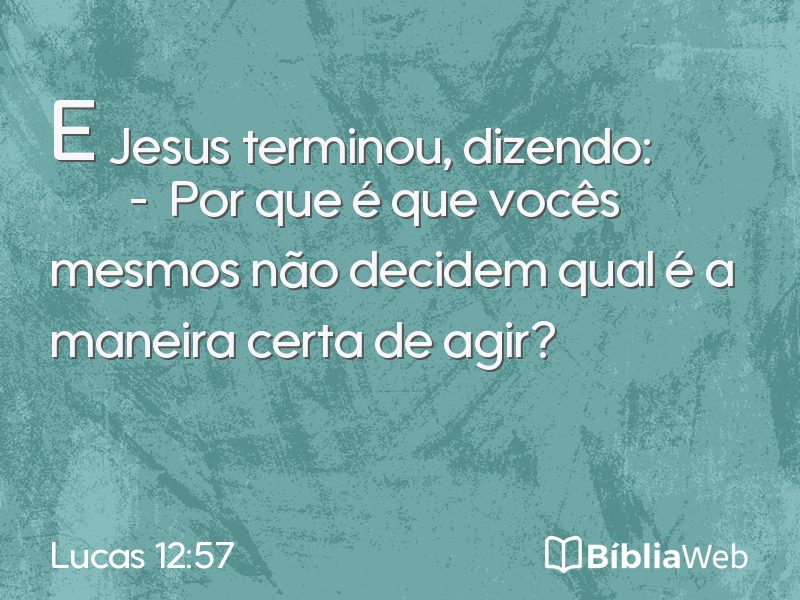 Lucas 12:57 em imagem para compartilhar