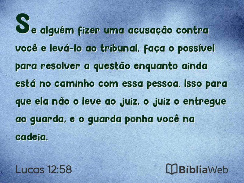 Lucas 12:58 em imagem para compartilhar