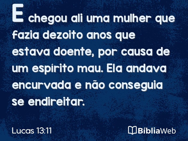 Lucas 13:11 em imagem para compartilhar