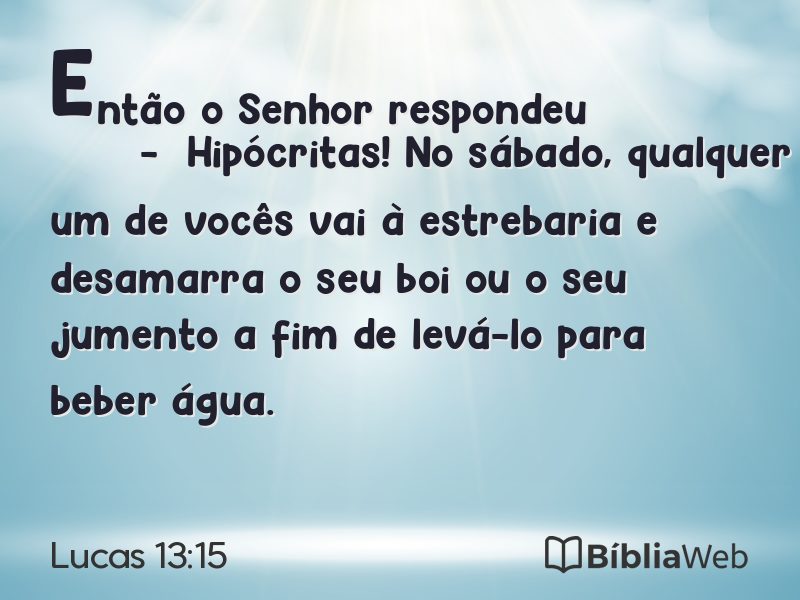 Lucas 13:15 em imagem para compartilhar