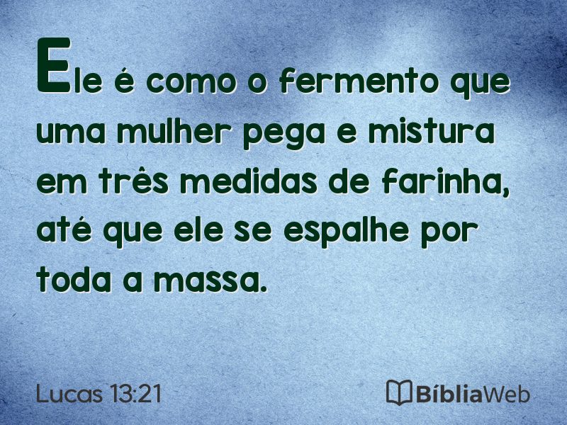 Lucas 13:21 em imagem para compartilhar