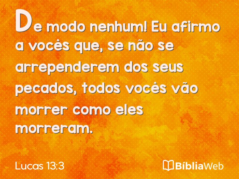 Lucas 13:3 em imagem para compartilhar
