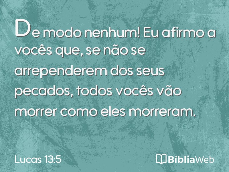 Lucas 13:5 em imagem para compartilhar