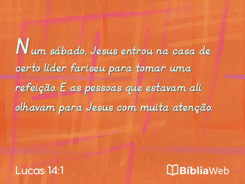 Lucas 14:1 em imagem para compartilhar
