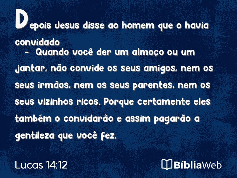 Lucas 14:12 em imagem para compartilhar