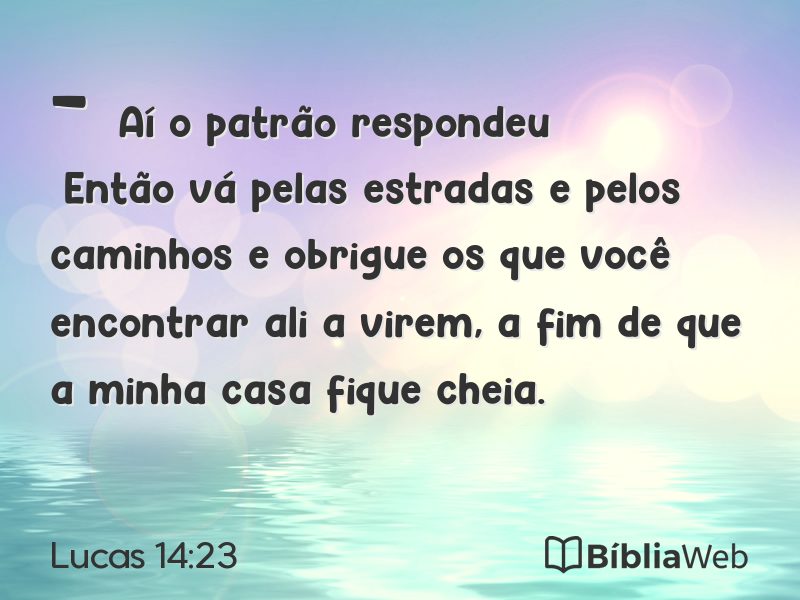 Lucas 14:23 em imagem para compartilhar