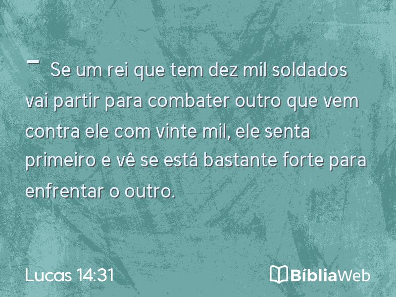 Lucas 14:31 em imagem para compartilhar