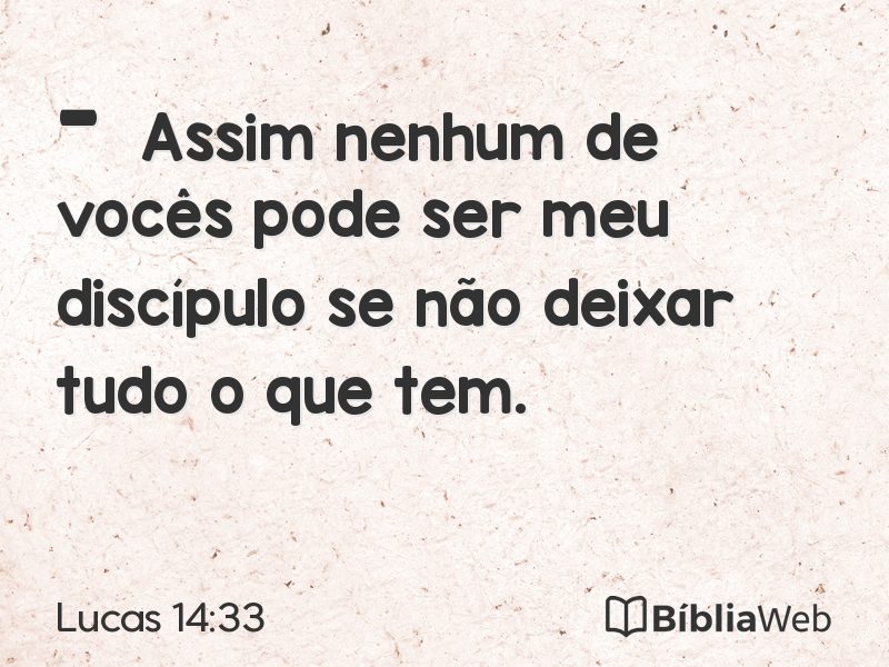 Lucas 14:33 em imagem para compartilhar
