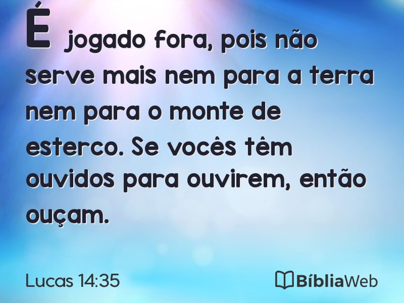 Lucas 14:35 em imagem para compartilhar