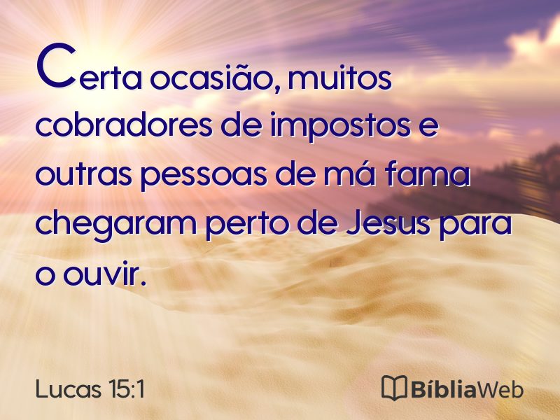 Lucas 15:1 em imagem para compartilhar