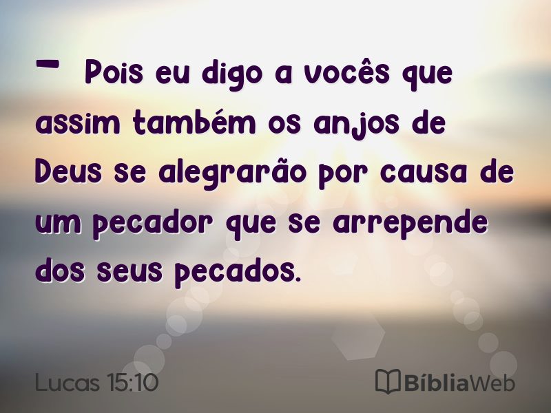 Lucas 15:10 em imagem para compartilhar